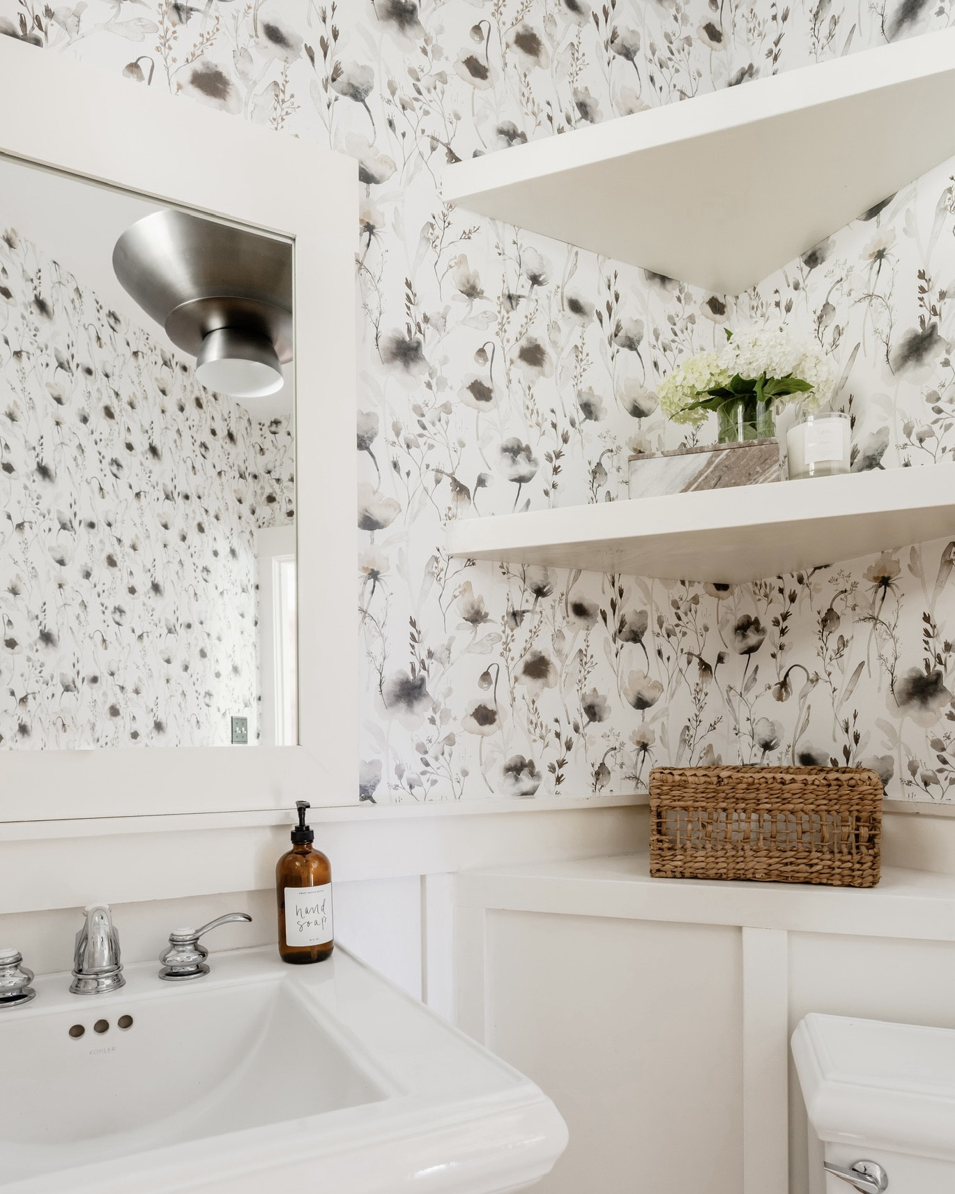 Bathroom decor made simple. I always recommend a basket for extra TP, a candle, flowers or a plant, and some sort of decorative accent, like the marble box shown. 🤍 // Neutral home, home decor, bathroom hand towels, bathroom accessories.

#LTKSaleAlert #LTKHome #LTKFindsUnder100