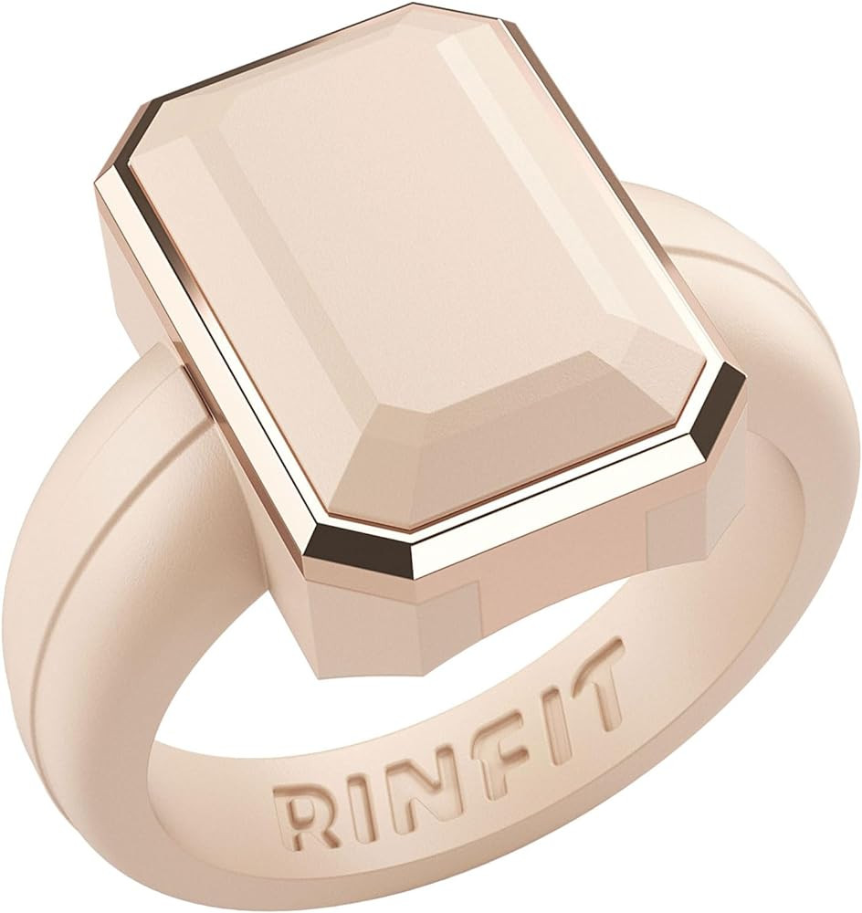 Rinfit Women's Silicone Rings - Anniversary Ring or Promise Ring for Her - Emerald Rubber Wedding... | Amazon (US)