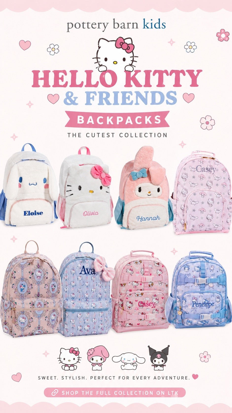 The Hello Kitty & Friends backpacks at Pottery Barn Teen are officially on my wishlist. Perfect for school, travel, and everyday adventures. 

#BackToSchool #HelloKitty #PotteryBarnTeen #SchoolEssentials #kidspackpacks

#LTKKids #LTKmomlife