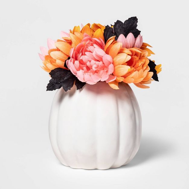 You Put a Spell on Me Pumpkin Mums Halloween Artificial Plant - Hyde & EEK! Boutique™ | Target
