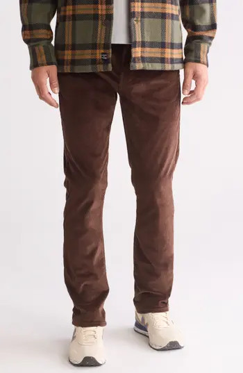 Lucky Brand 121 Slim Straight Corduroy Pants in Walnut at Nordstrom Rack, Size 40 X 32 | Nordstrom Rack