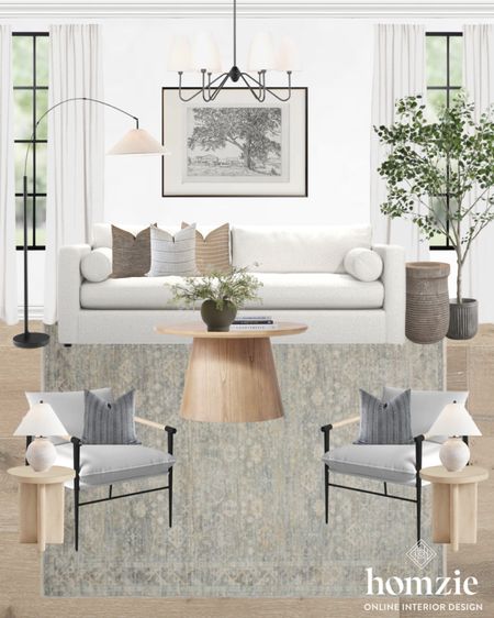 This neutral & minimalist living room design lets the organic modern elements shine! We love the accent chairs and bench seat sofa! 

#LTKsalealert #LTKfamily #LTKhome