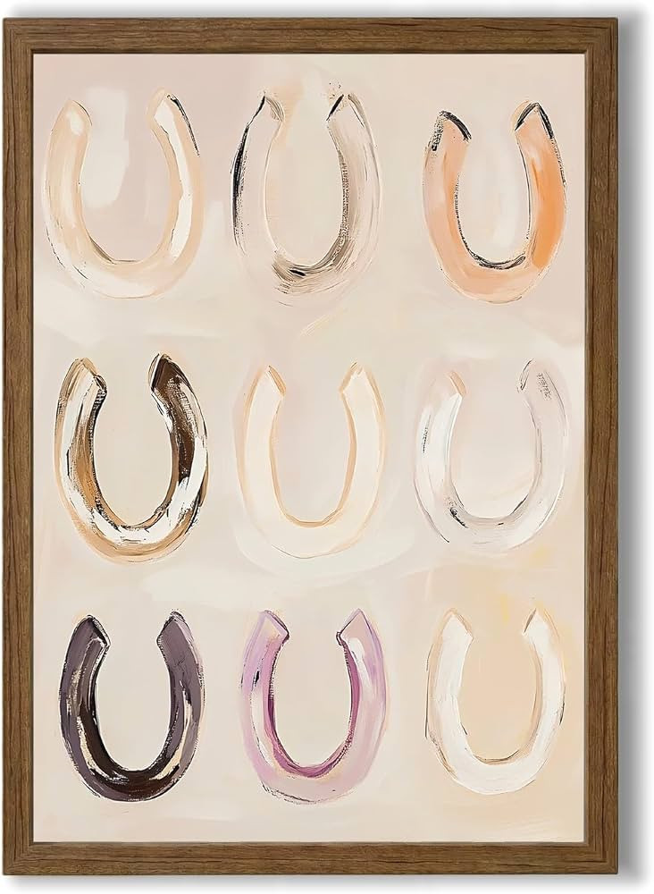 Western Canvas Wall Decor Lucky Horseshoe Wall Art Modern Country Posters Rustic Horse Prints Sou... | Amazon (US)