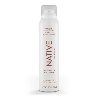 Native Spray Deodorant for Women & Men - Coconut & Vanilla - Aluminum-Free 3.5oz | Target