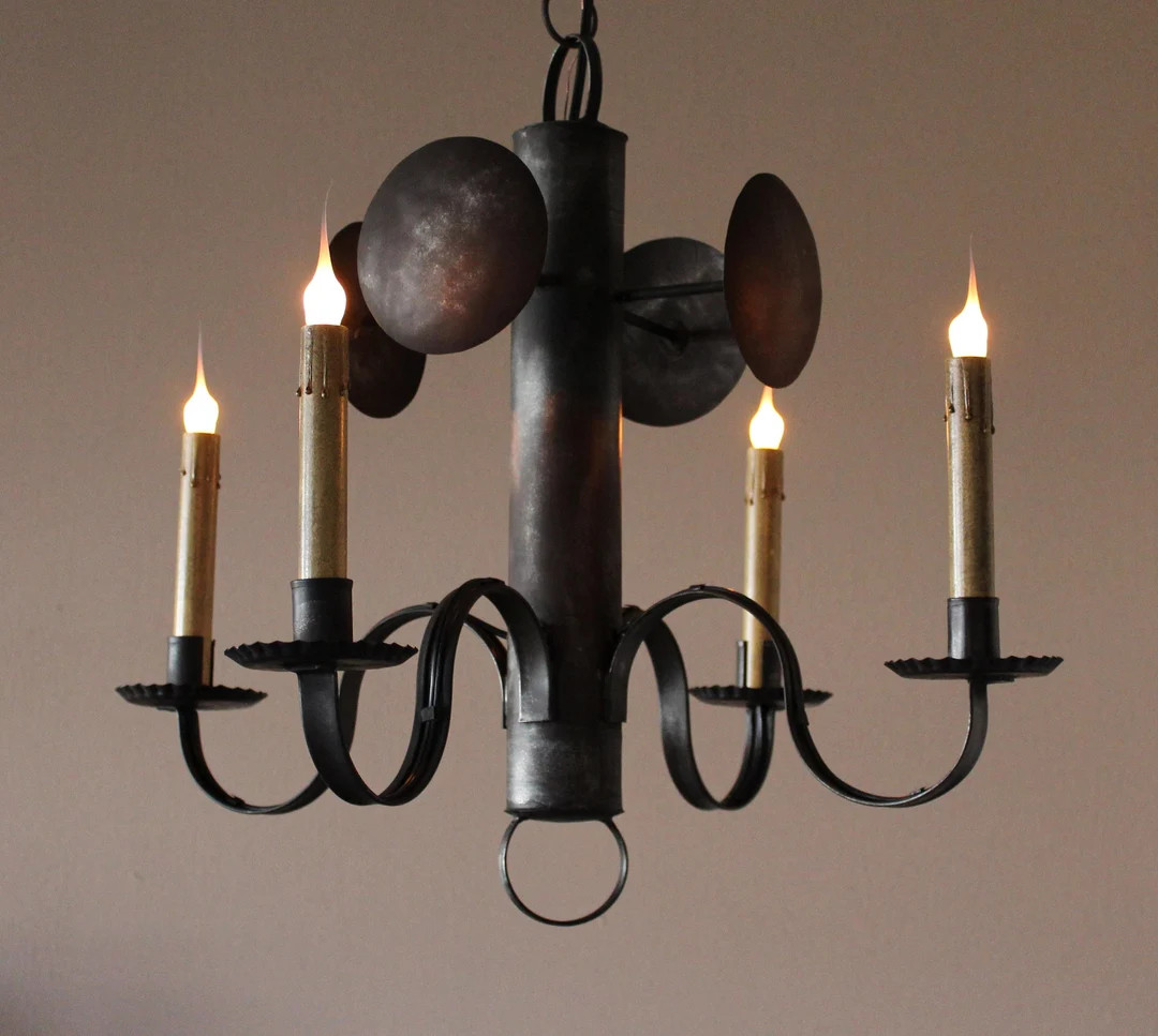 Tin 4 Arm Whaler Chanderlier - Etsy | Etsy (US)