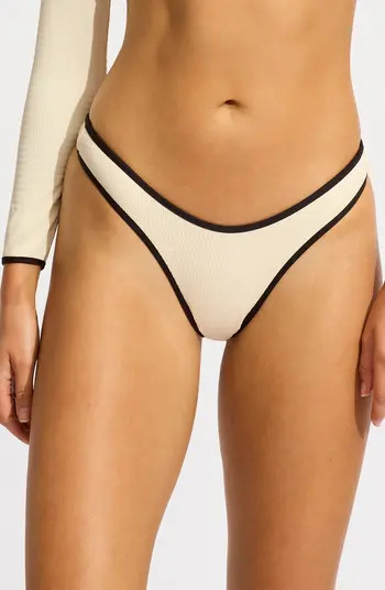 Seafolly Scoop High Cut Colorblock Bikini Bottoms | Nordstrom | Nordstrom