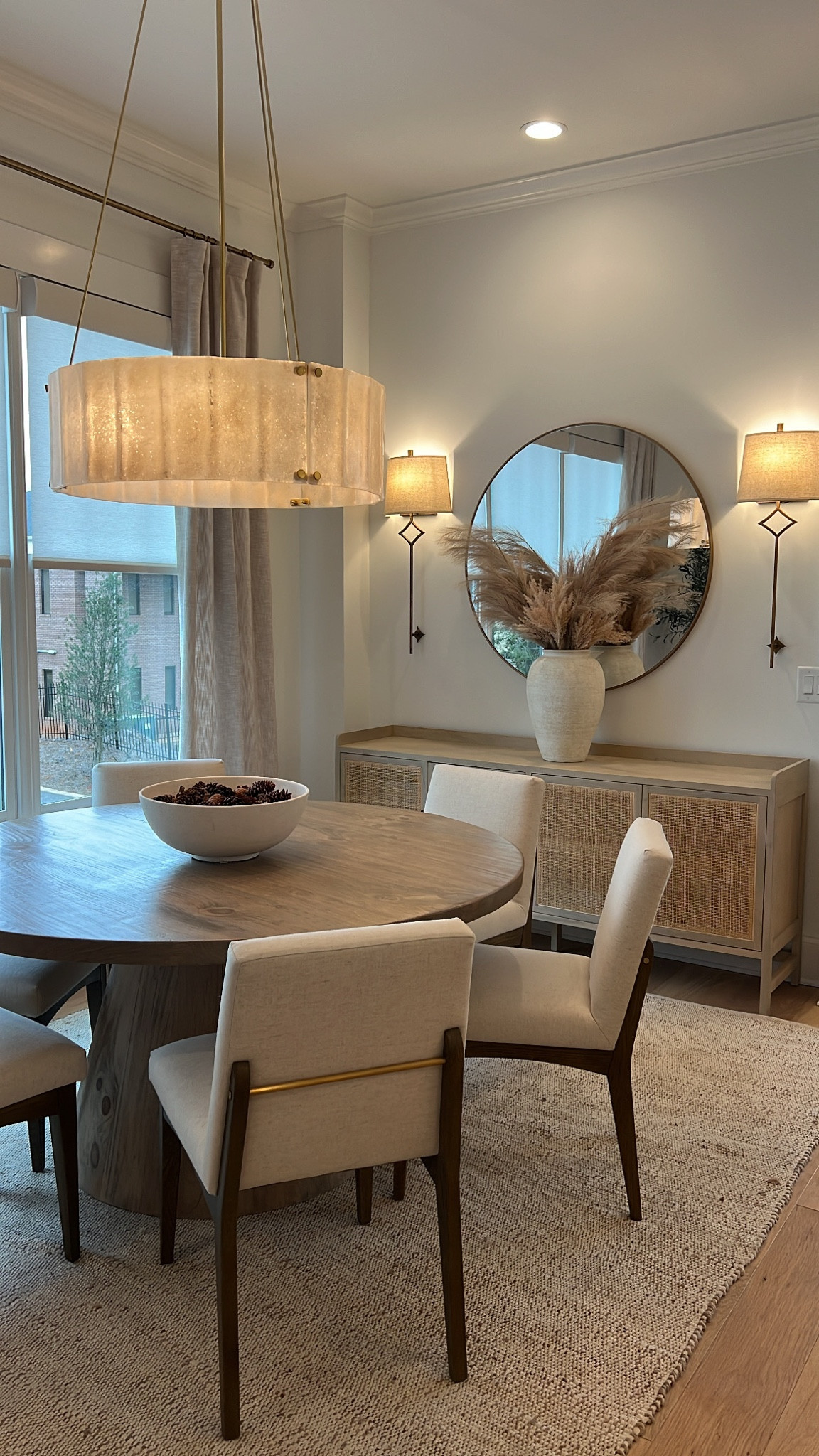 Dining room chairs - Burke & decor can’t link! 
Dining room table is custom!
Bar console 
Dining room chandelier 
Home decor 

#LTKhome #LTKstyletip #LTKSeasonal