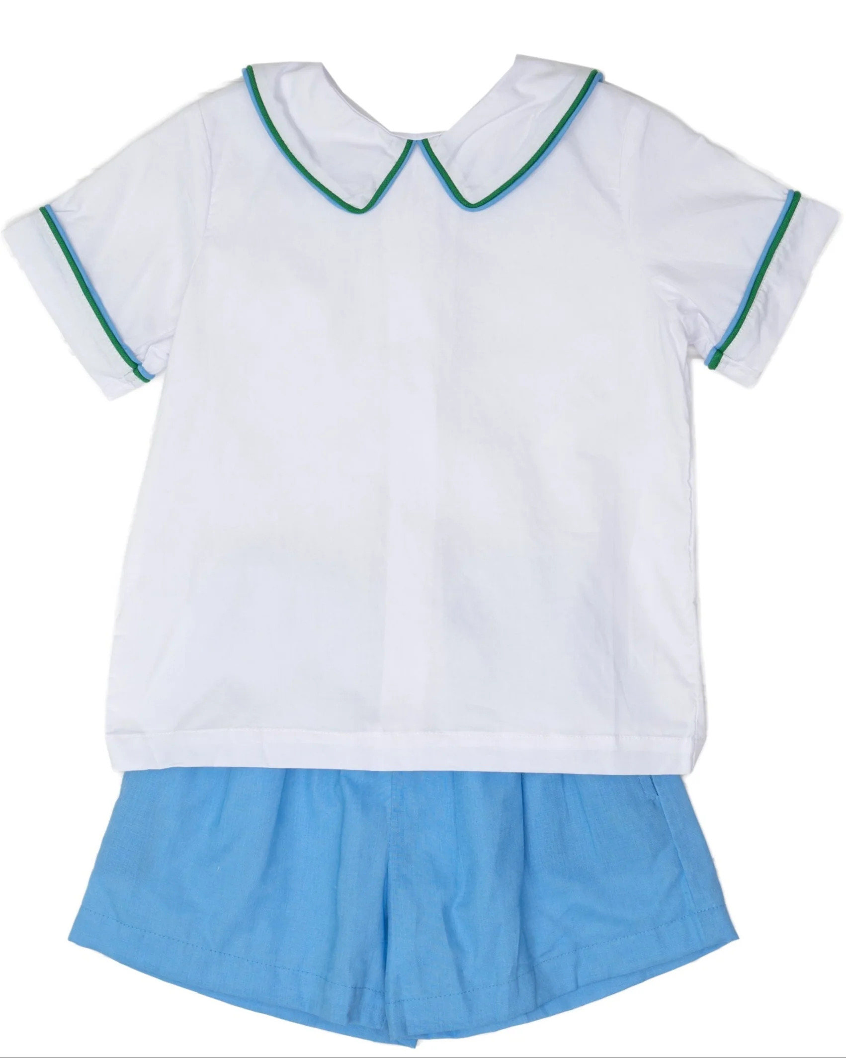 John Blue & Green Short Set | The Oaks Apparel Company