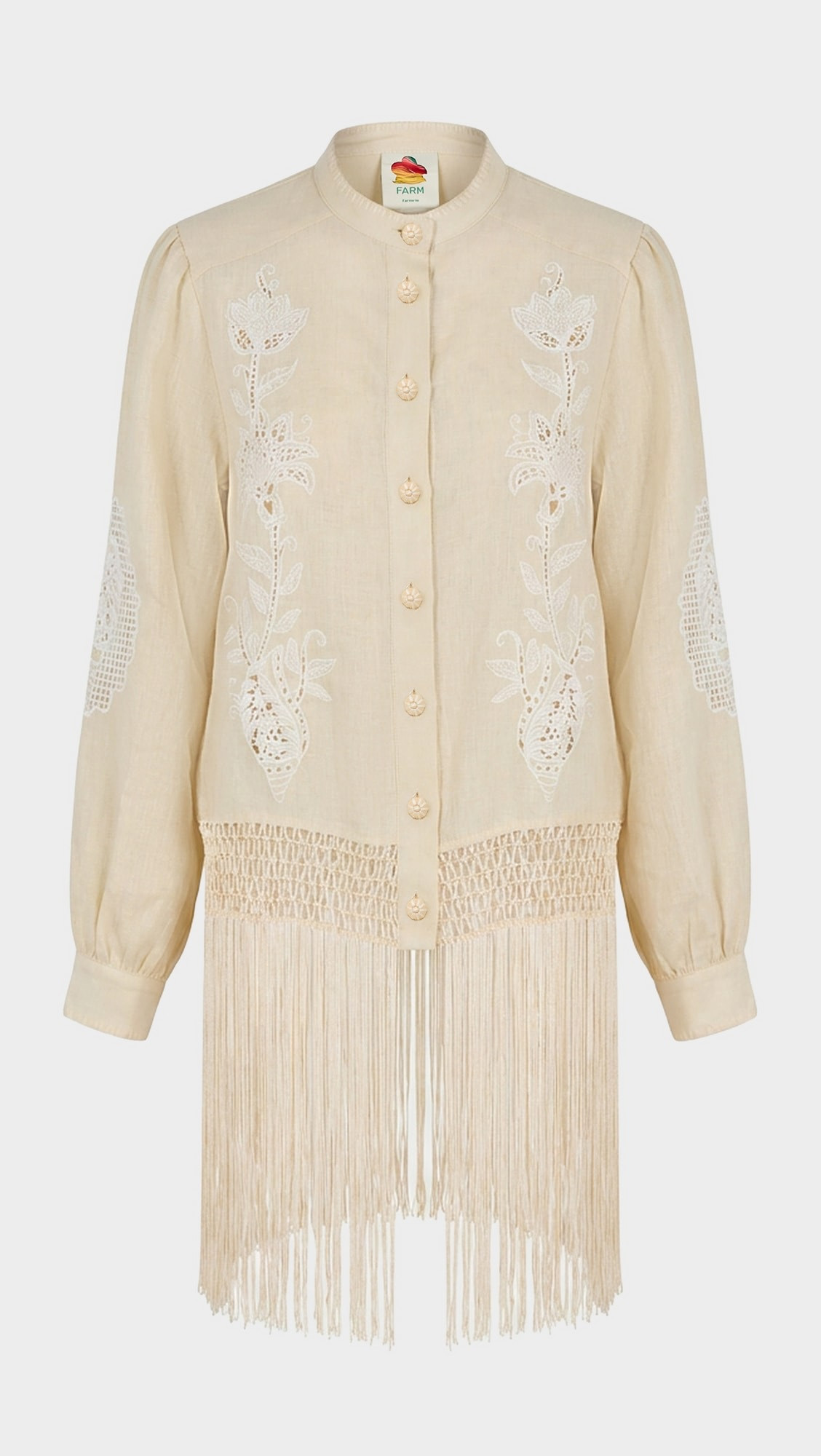 FARM Rio Sand Richilieu Long Sleeve Shirt | Shopbop | Shopbop