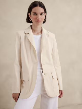 Unlined Poplin Blazer | Banana Republic Factory