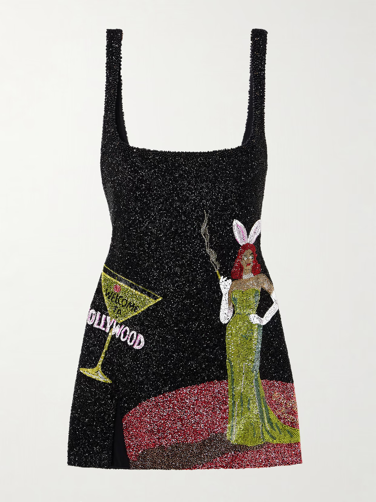 Clio Peppiatt - Bunny Embellished Stretch-mesh Mini Dress - Multi | NET-A-PORTER (US)