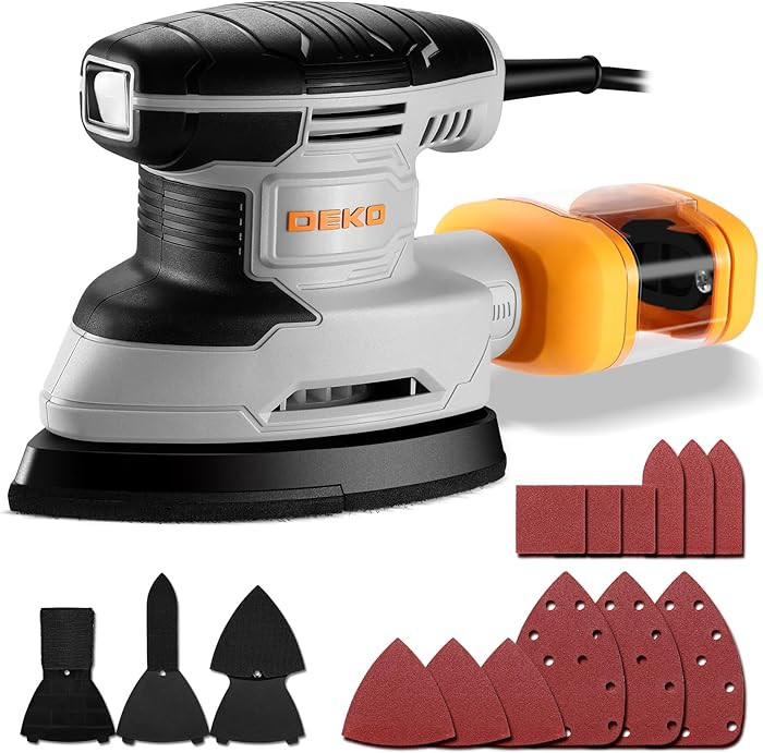 Detail Sander: DEKOPRO Multi-Function Mouse Sander Electric Sander Tool Corded Palm Sanders with ... | Amazon (US)