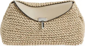 TOTEME Mini T-Lock Knit Leather Clutch | Nordstrom | Nordstrom