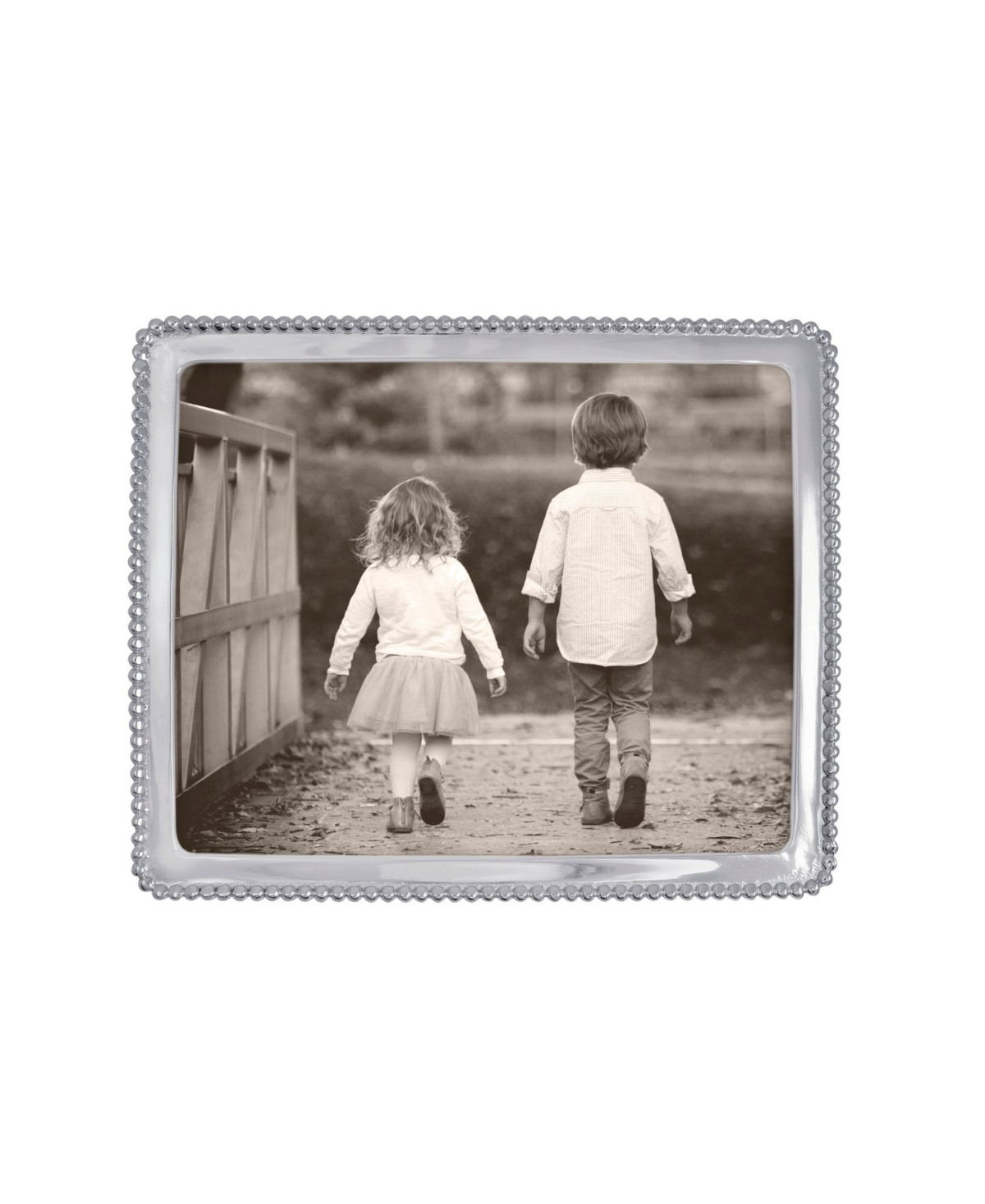 Mariposa Beaded Frame, 8"x10" - Silver | Macy's