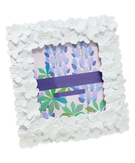 4" White Floral Frame | Zulily