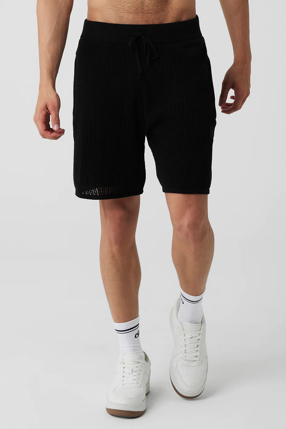 ALO | Open-Knit Short in Black, Size: XL | Alo Yoga (US)