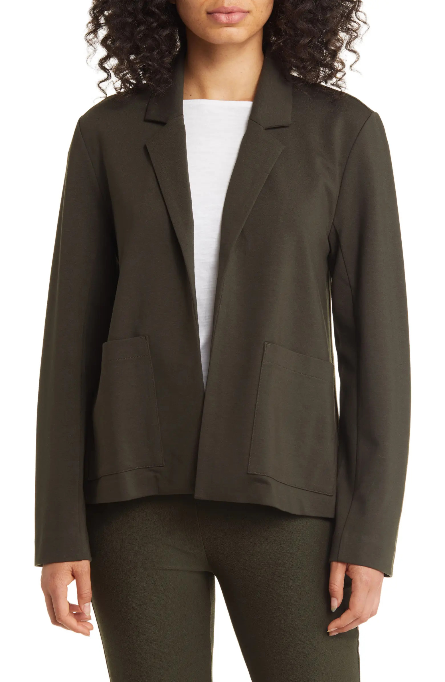 Eileen Fisher Notched Lapel Ponte Blazer | Nordstrom | Nordstrom