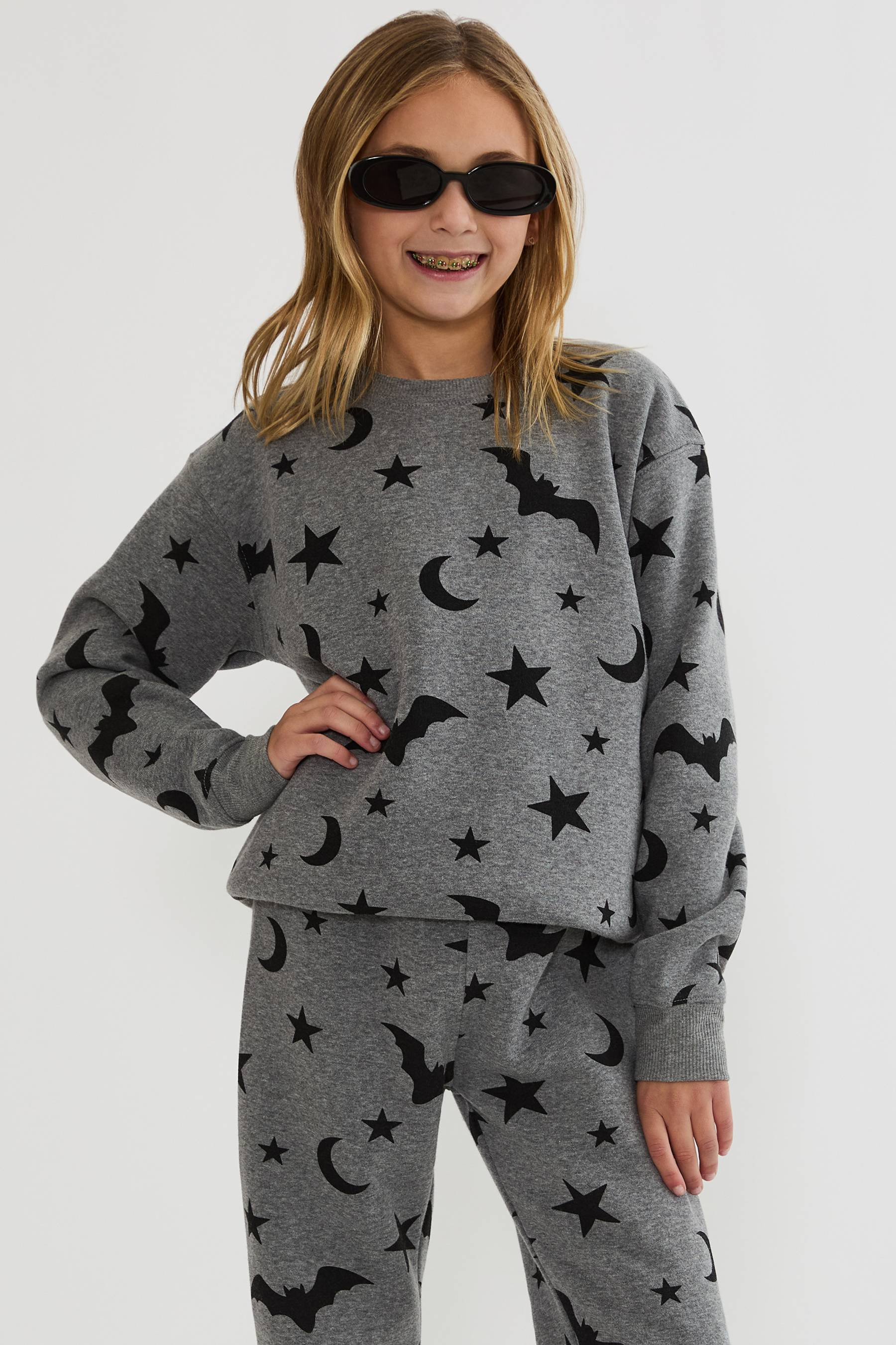 Little Cassia Top Halloween Night | Girls Halloween Sweatshirt | Beach Riot | Beach Riot
