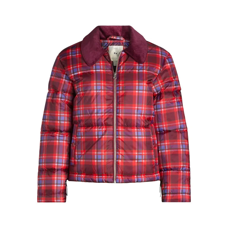 Free Assembly Women's and Women's Plus Short Puffer Jacket, Sizes XS-4X - Walmart.com | Walmart (US)