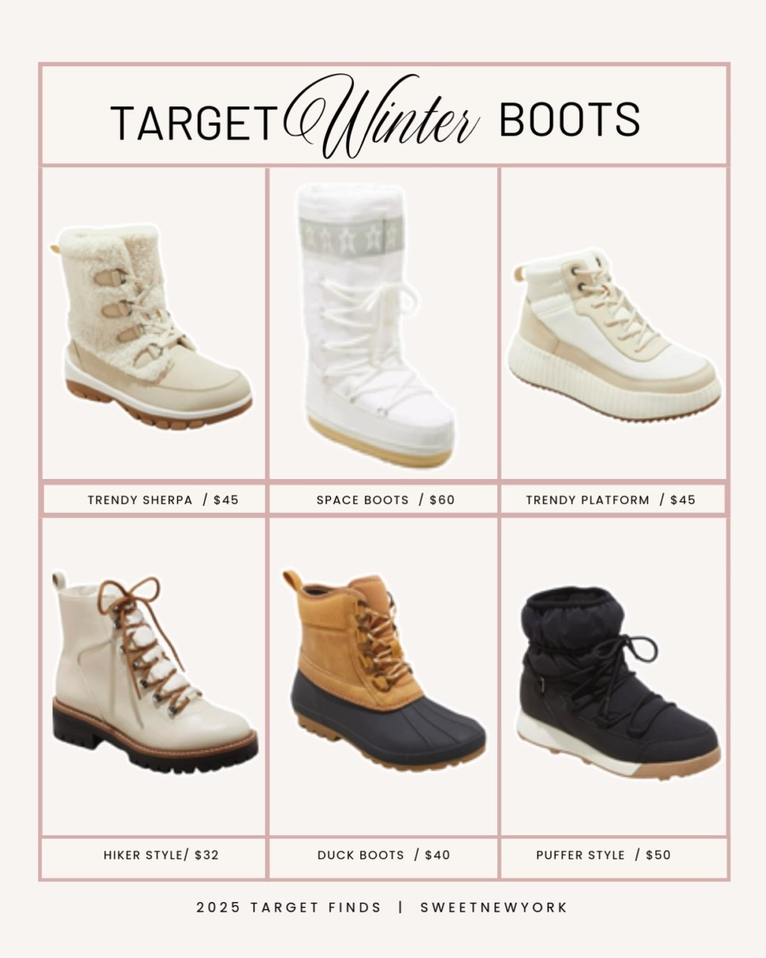 Target finds! affordable trendy winter boots to keep you warm and fashionable at the same time!  

 

#LTKActive #LTKFindsUnder50 #LTKShoeCrush