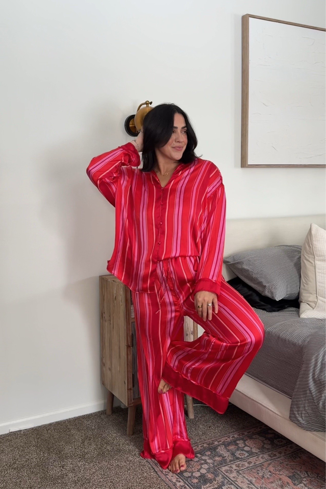 Galentines pajama party. Valentine’s Day!  Found this pattern/print on Amazon! 

#LTKFindsUnder50 #LTKMidsize #LTKootd