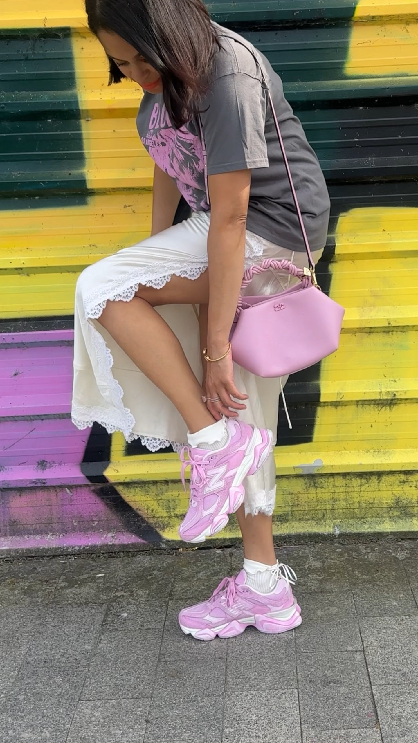 Pink new balance 9060 trainers in action 🥹👟🎀

#LTKsummer #LTKshoes #LTKstyletip