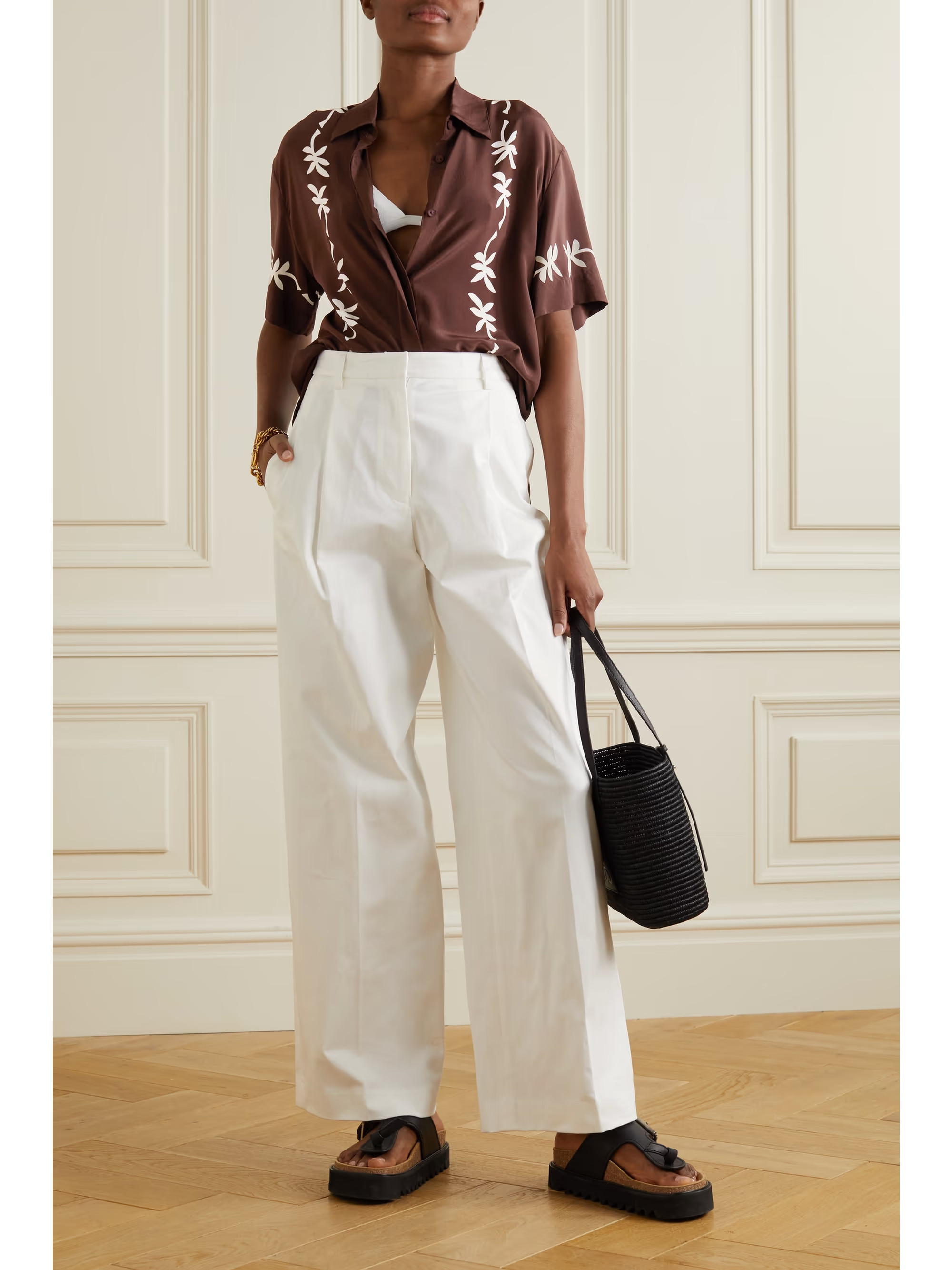 + NET SUSTAIN printed organic silk shirt | NET-A-PORTER (UK & EU)