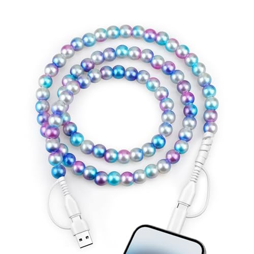 for iPhone Charger Cord Beaded Charging Cord 4 in 1 Charging Cable 3.3FT [MFi Certified] USB C Cable Beaded Phone Fast Charger for Girls Women for iPhone 17/16/15/14/, for iPad 10th for Most Devices | Amazon (US)
