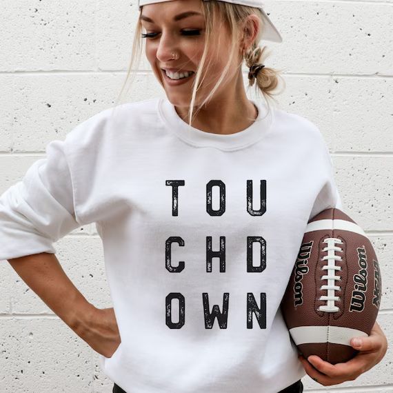 Touchdown Sweatshirt Football Mom Shirt Womens Football - Etsy | Etsy (US)