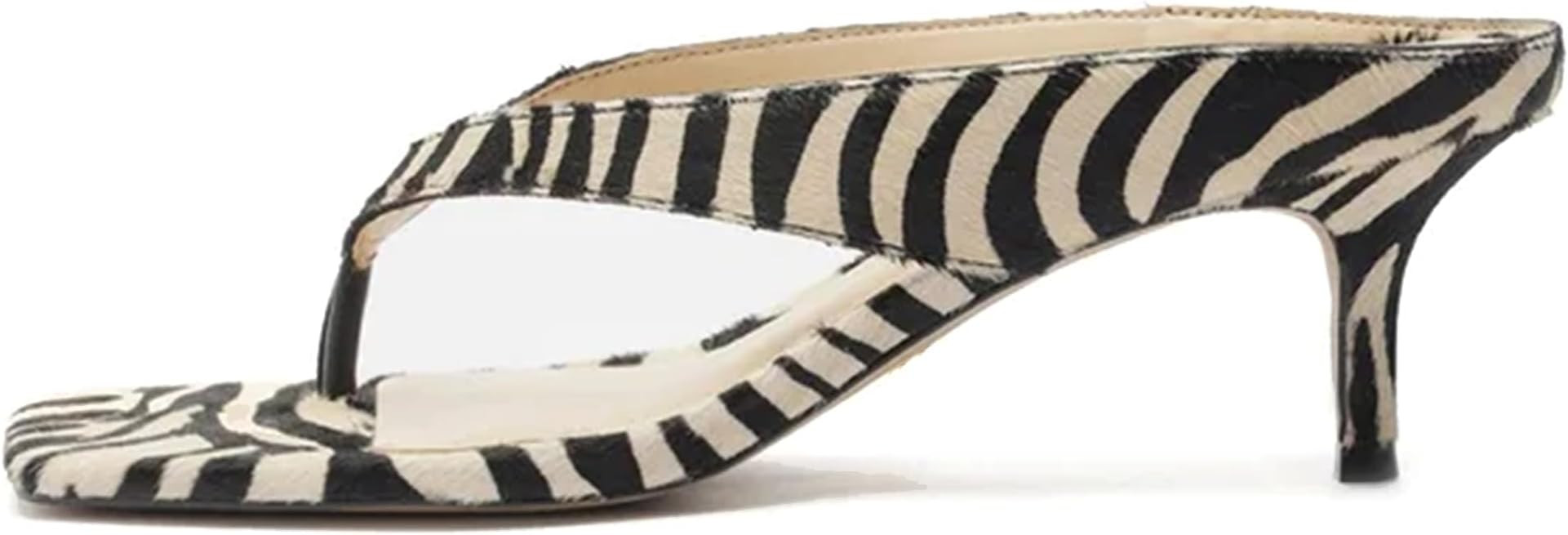 Kitten Heeled Sandals for Women Slip On Square Clip Toe Flip Flips Low Heel Pumps Comfortable Tho... | Amazon (US)