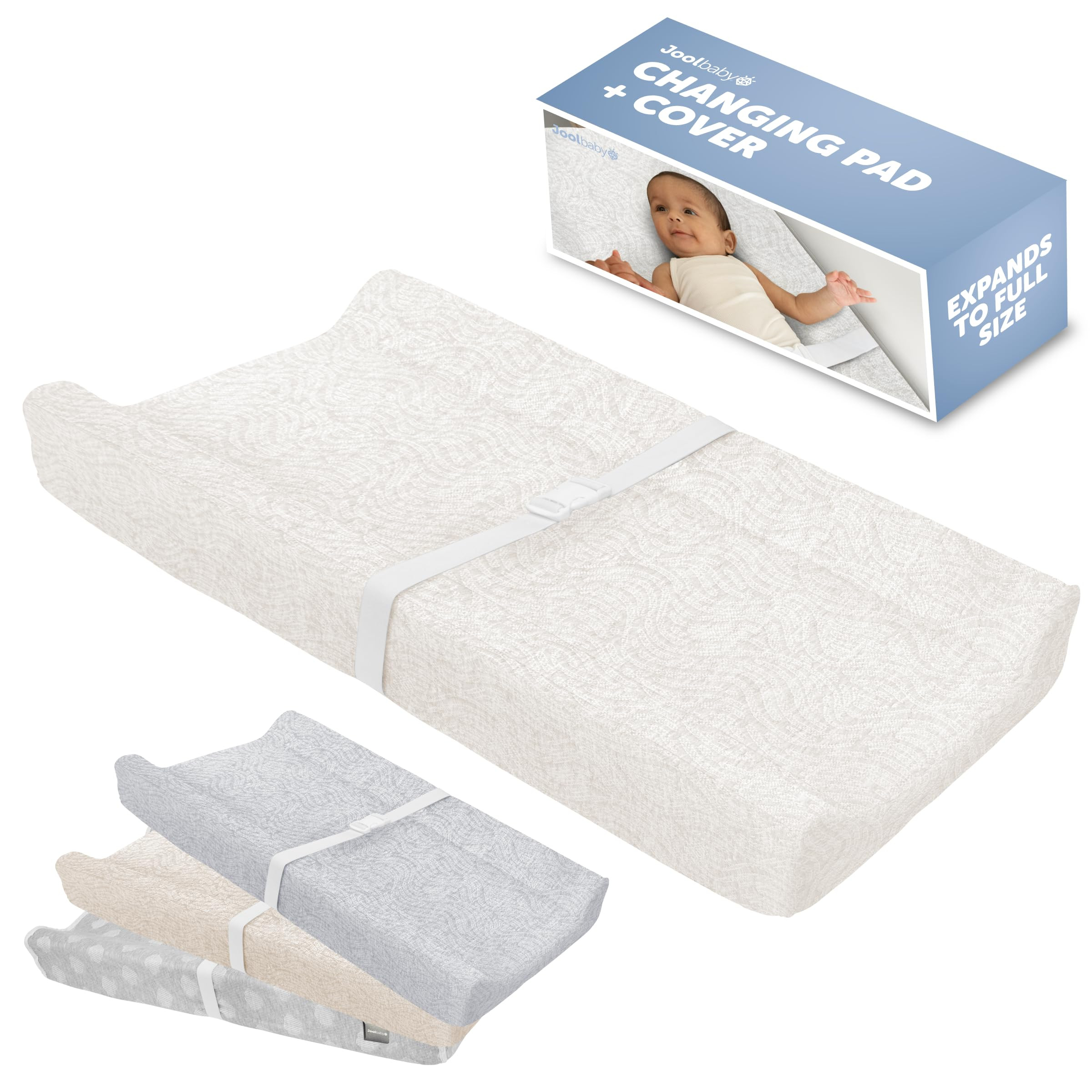 Jool Baby Soft Changing Pad + Washable Cover, Non-Slip - Fits Standard Changing Tables & Dressers... | Amazon (US)