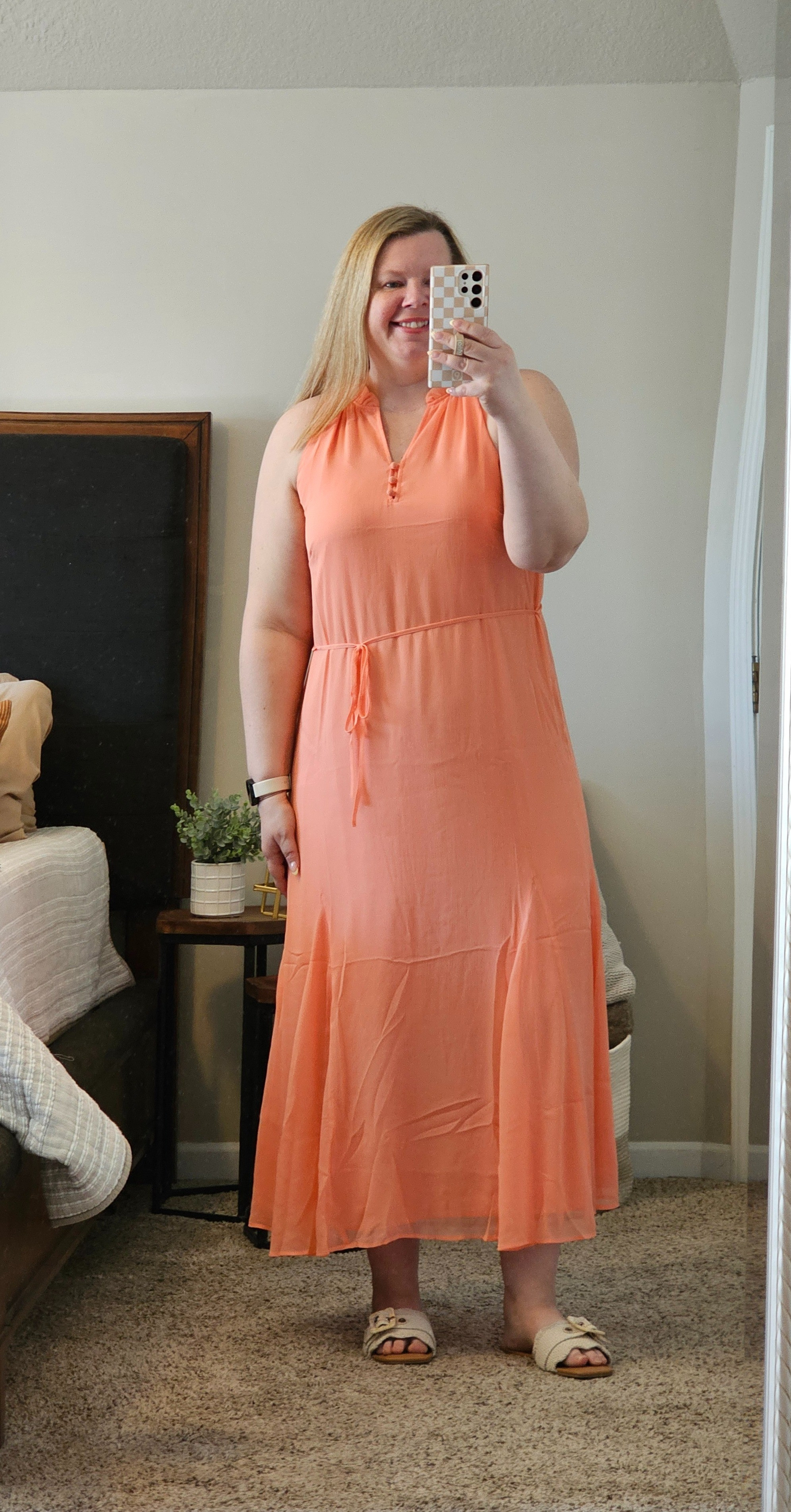 This is a great Spring or Summer midi dress. Wearing the XL.  Great for Easter as well.  

#LTKover40 #LTKmidsize #LTKSeasonal