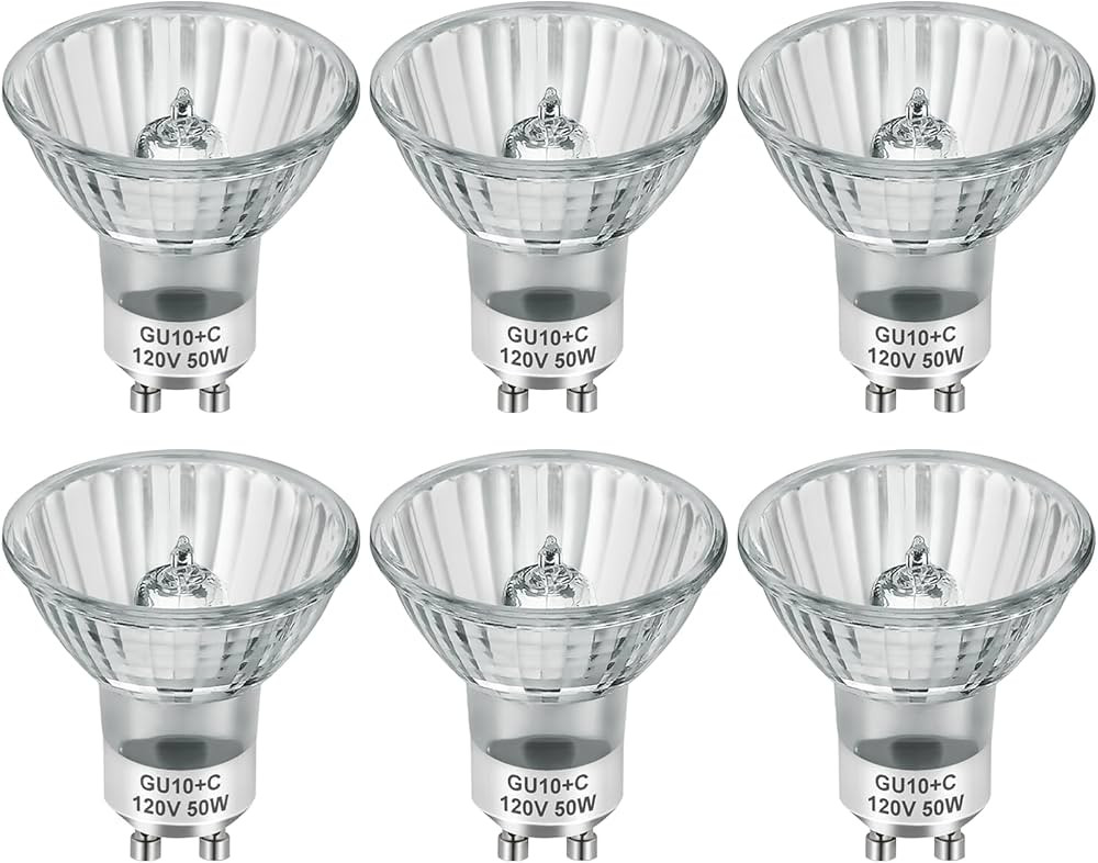 GU10 120V 50W Halogen Light Bulbs for Track and Range Hood, GU10+C Candle Warmer Lamp with Dimmab... | Amazon (US)