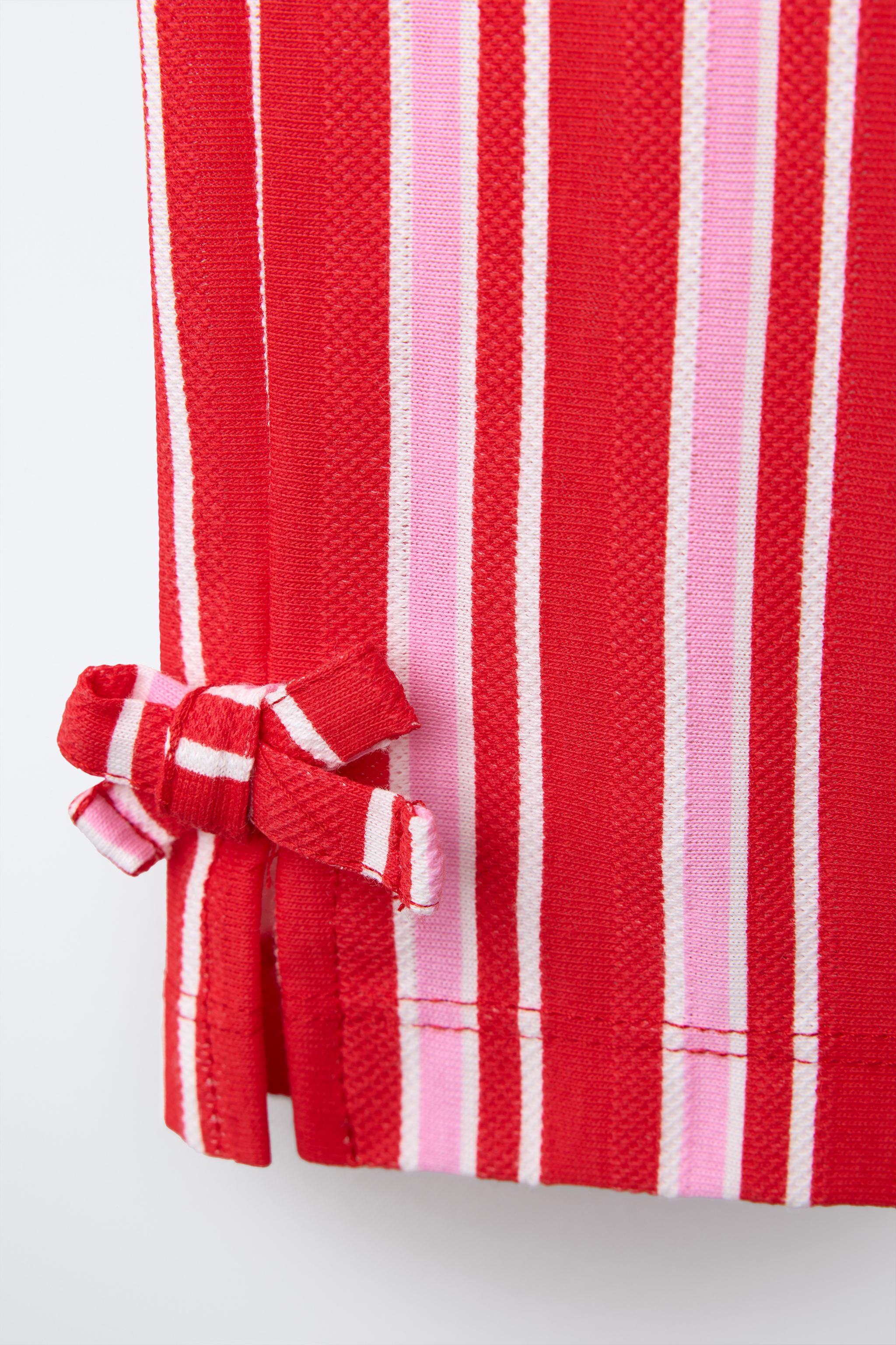 STRIPED PANTS WITH BOWS | Zara US