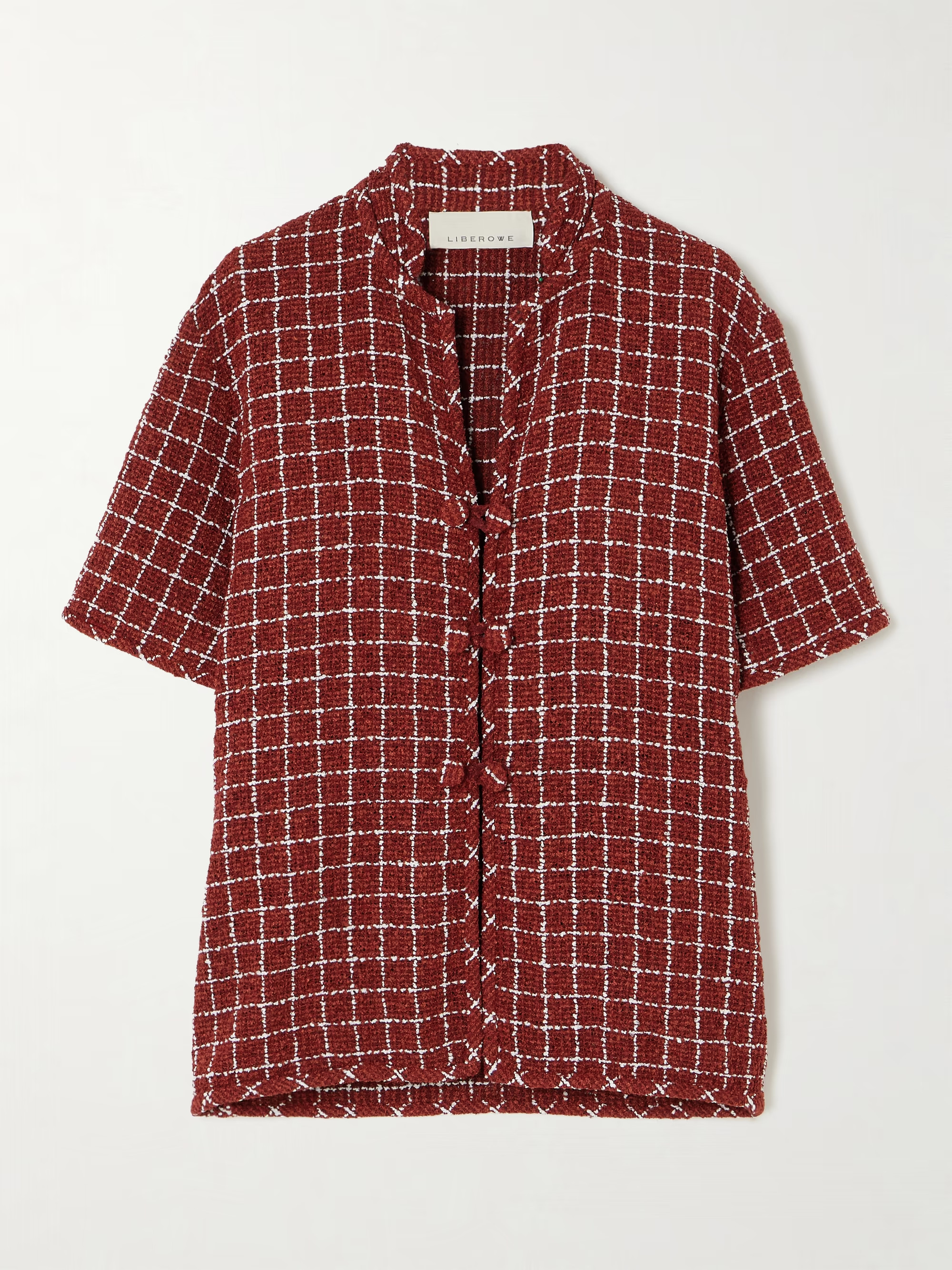 Hetty oversized checked bouclé-tweed shirt | NET-A-PORTER (US)
