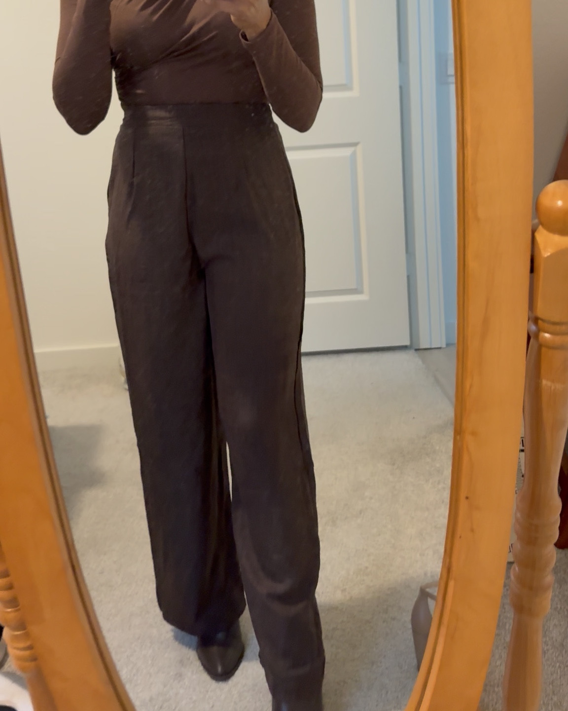 Ok, this is my fave top! Love the way it hugs me. It feels like butter and it’s so warm. Wow!! The pants are high rise. Both pieces do not go together but they can. However, they are Petite and I’m wearing a size XS. 

#LTKStyleTip #LTKFallSale #LTKPetite