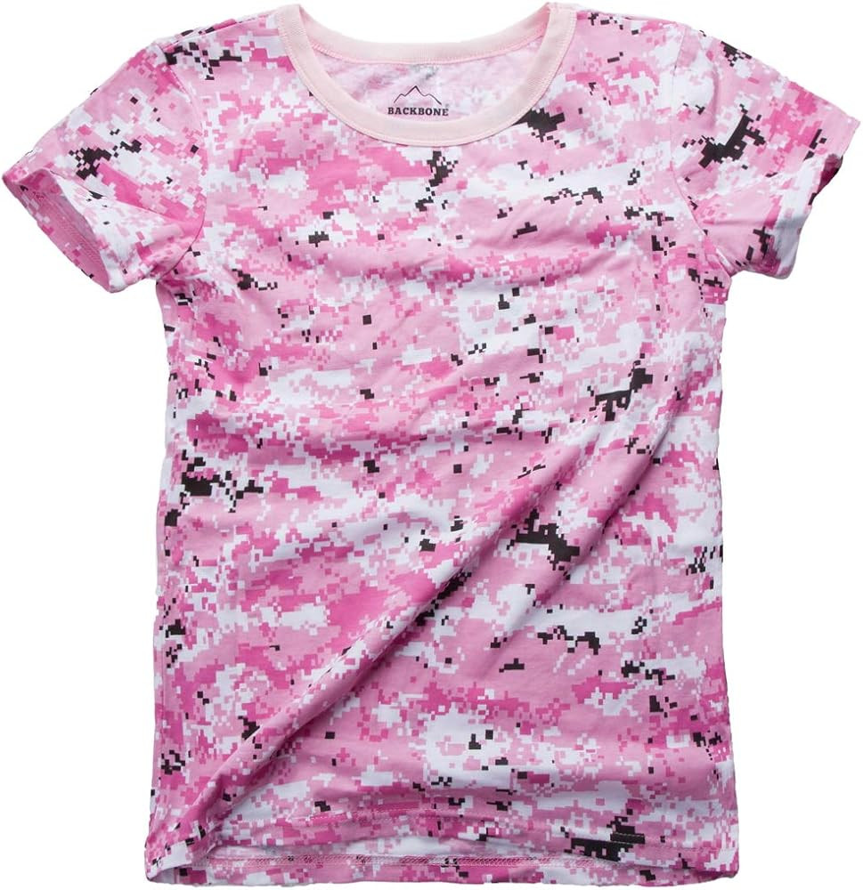 BACKBONE Womens Ladies Army Military Style Gym Training Outdoor Hunt Camp Camouflage Short Sleeve... | Amazon (US)