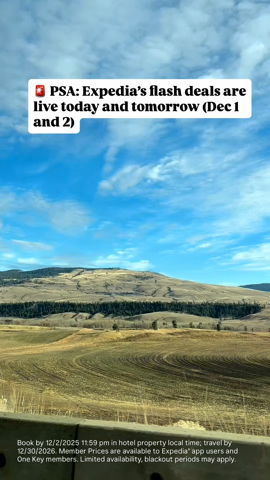 #EGPartner 🚨Deal Alert! 🚨 @Expedia’s flash deals are live today and tomorrow (Dec 1, and Dec 2), and if you’re looking at booking travel for 2026, NOW IS THE TIME. Expedia is offering up to 75% off for a very short time, so use this exact link and check it daily to plan your 2026 travel on a budget. 

Each year, we give our daughter the gift of travel instead of physical gifts, and this tradition is something that I’m so proud of. The way we are able to do it, is we travel on a budget, book during sales, save up our points, and make meals while we travel. It’s sooo worth it, and my daughter will always remember a trip, but will not remember what we got her for her 3rd birthday. 

I’ve linked to some of my favorite Expedia hotels we’ve been to and also a few more that are on my bucket list for 2026+. 

Limited availability, while supplies last. See site on 11/28, 12/1, and 12/2 for details.

#LTKCyberWeek #LTKTravel #LTKKids