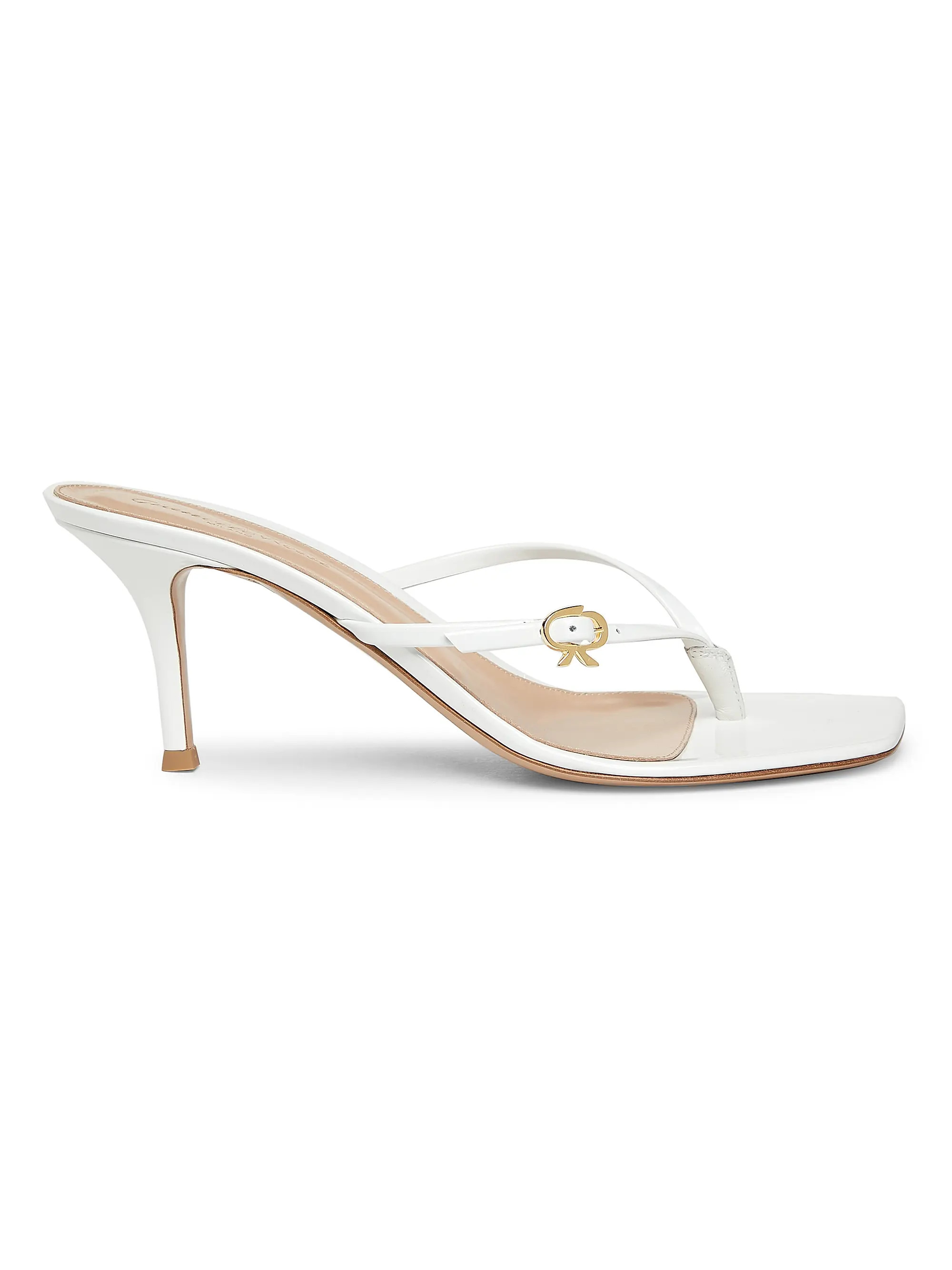 Ribbon 70MM Patent Leather Thong Sandals | Saks Fifth Avenue