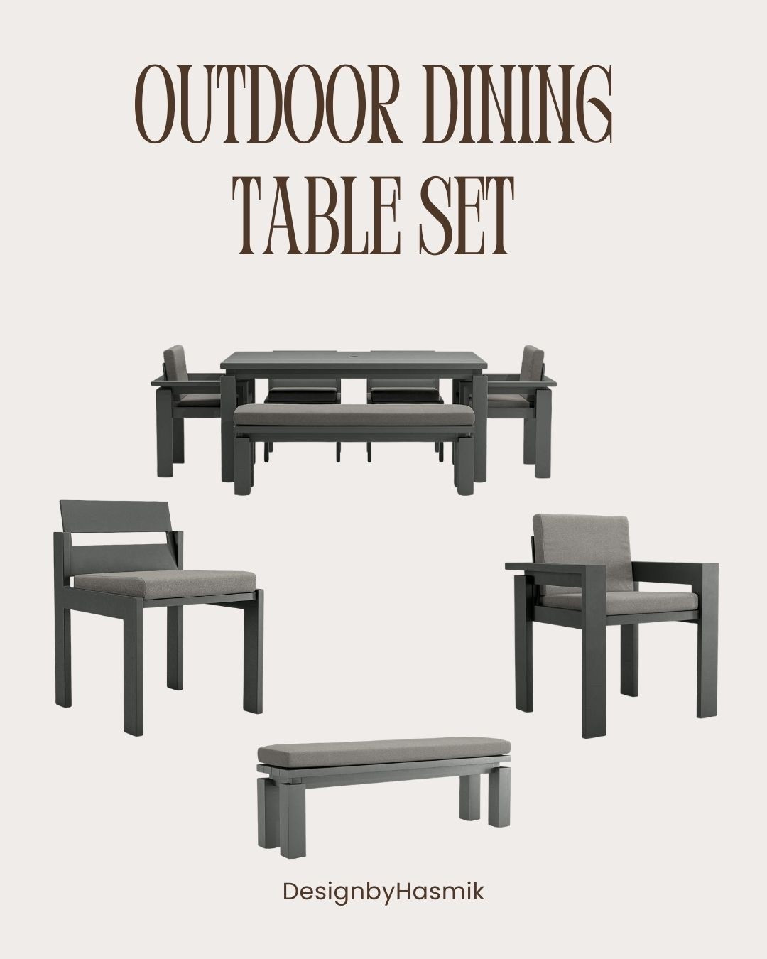 Outdoor dining table set  @Crate & Barrel ￼

#LTKHome #LTKSaleAlert #LTKSpringSale