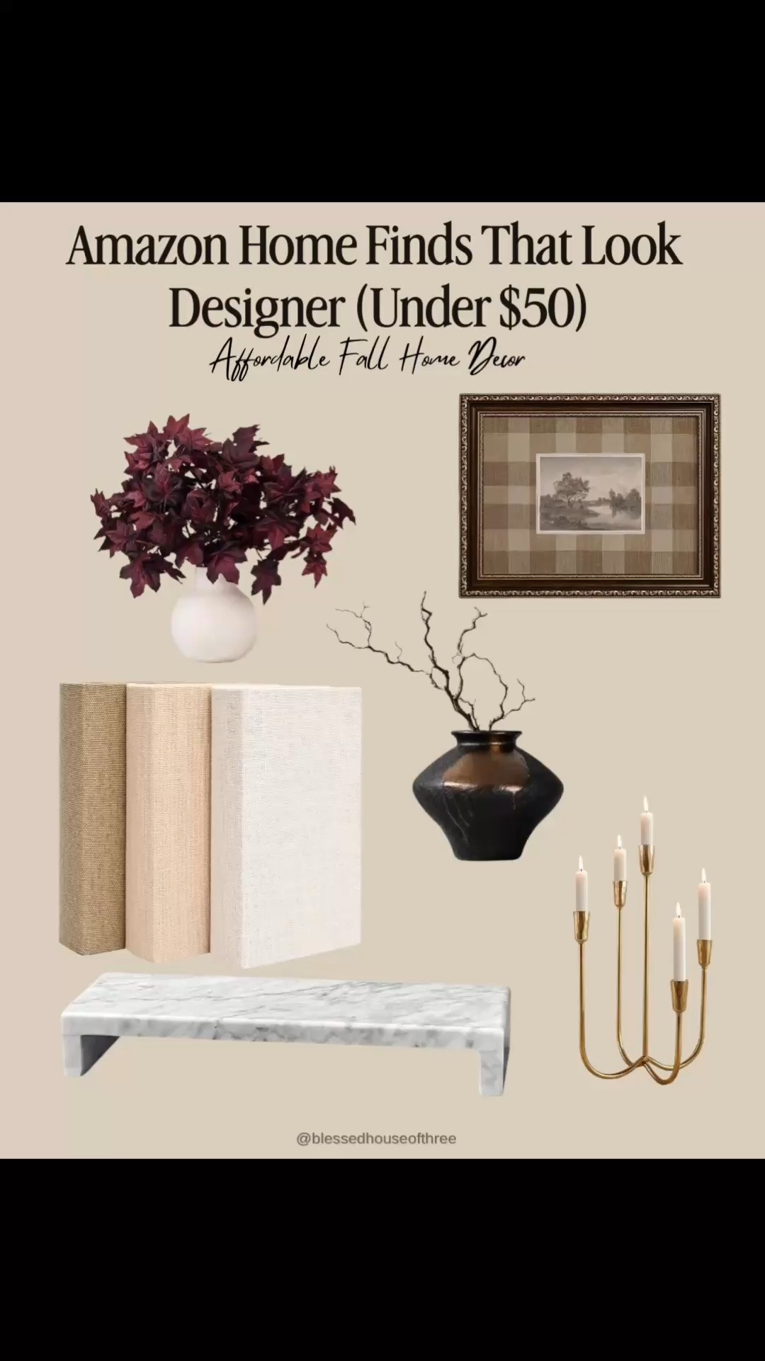 Amazon home finds that look designer but are all under $50! Cozy fall decor, affordable decor, neutral decor, organic modern decor. I found so many affordable Amazon home decor pieces that give you an elevated look without the designer price tag. From cozy fall home decor, decorative pillows and throw blankets to table lamps, vases, artwork, coffee table decor and small accent pieces, these are easy finds for creating a warm, neutral home on a budget. I especially love these for simple fall decorating, living room styling, shelf styling and little home updates that make a space feel more expensive. Linking all of my favorite Amazon home finds under $50!

#LTKHome #LTKSeasonal #LTKSaleAlert