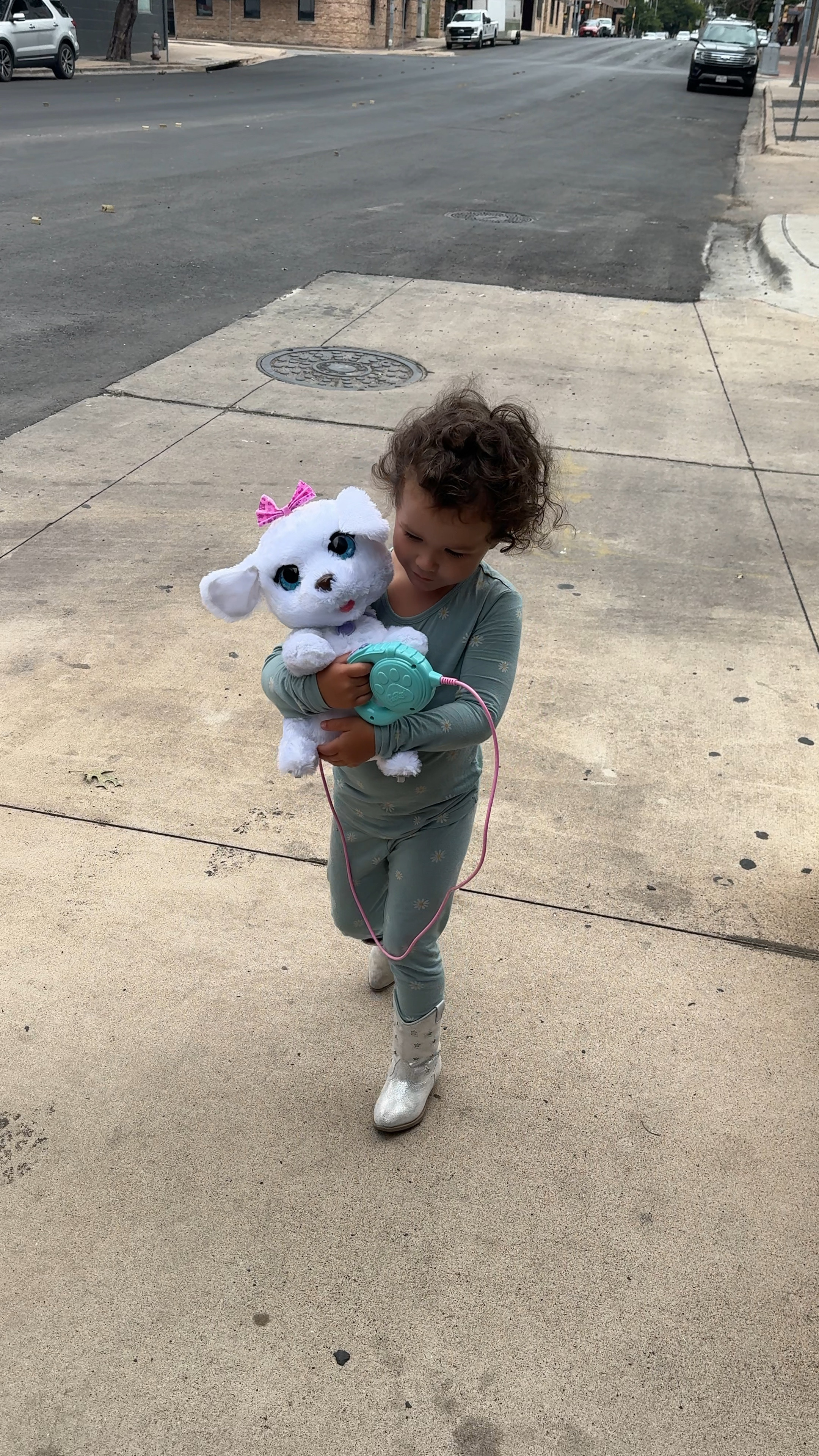 Poppy loves dogs.. and this one is so cute because it walks on the leash and she feels like it’s a real dog. It barks and plays music too, kept her very entertained in our hotel room. 

#LTKKids #LTKFamily