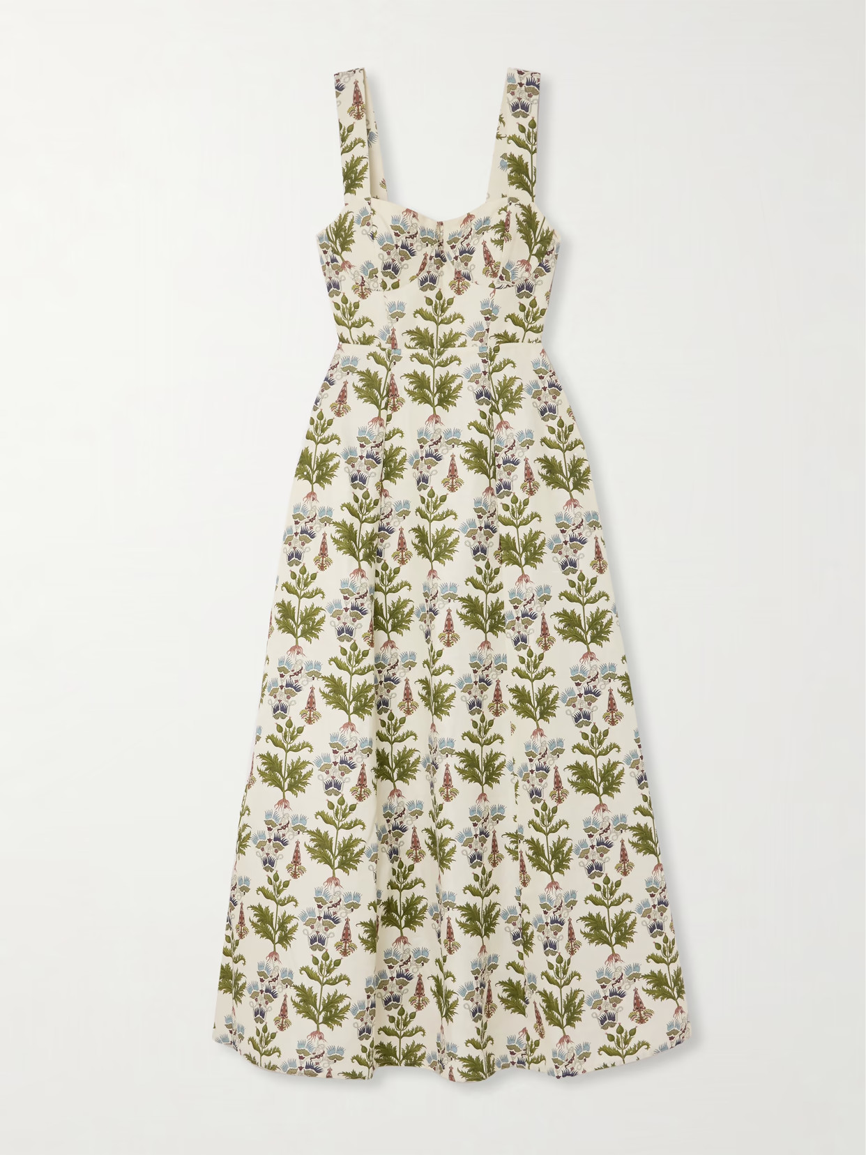 Emporio Sirenuse - Azzurra Printed Linen And Cotton-blend Maxi Dress - Ivory | NET-A-PORTER (US)
