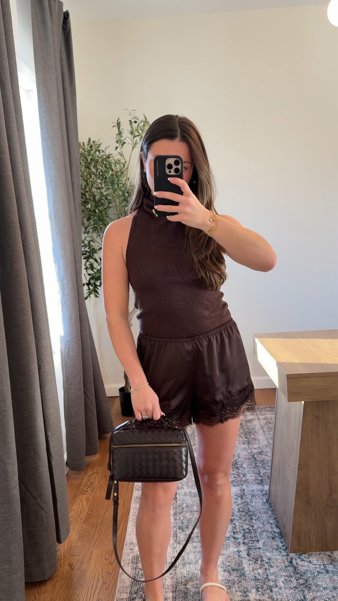 Chocolate brown outfit for vacation 

Dynamite satin lace shorts and sweater tank 

#LTKootd #LTKSeasonal #LTKmomlife