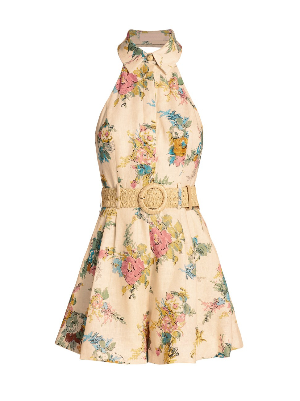 Women's Clover Belted Floral Playsuit - Honey Peony Floral - Size 2 - Honey Peony Floral - Size 2 | Saks Fifth Avenue