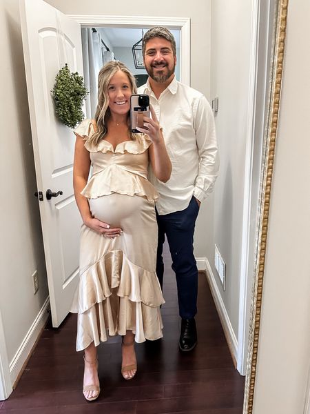 The most gorgeous wedding guest dress that fits the bump (sized up to a medium) and it’s on sale at show me your mumu 🤍

#LTKwedding #LTKsalealert #LTKbump