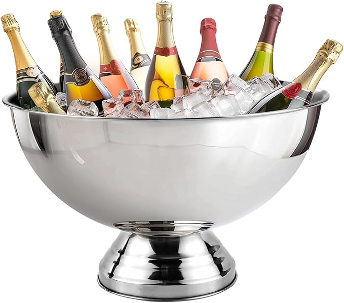 12L Premium Large Size Ice Bucket, Stainless Steel Champagne Bucket for Parties with Great Perfor... | Amazon (US)