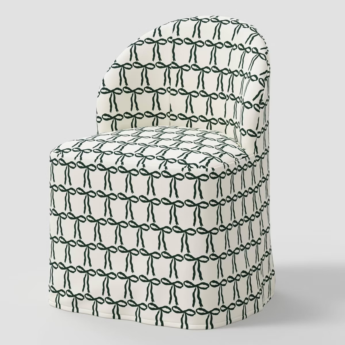 Tub Dining Chair Replacement Slipcover Only in Dainty Bows Emerald - Threshold™ | Target