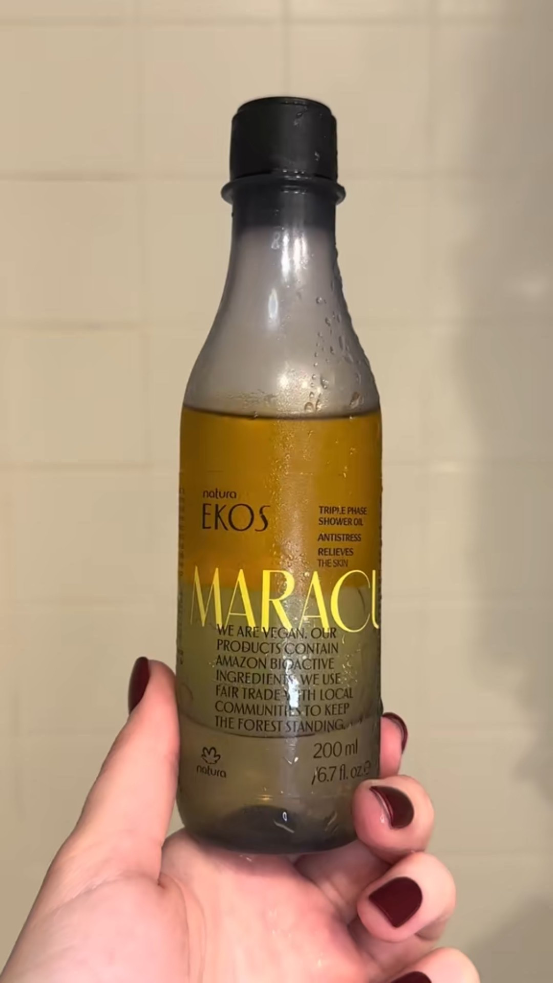 This is the best shower oil you will ever use in your life! I am completely obsessed with the Natura Maracuja Shower Oil. It makes my skin glow and smell amazing. #natura #showeroil #showerroutine 

#LTKselfcare #LTKBeauty #LTKgrwm