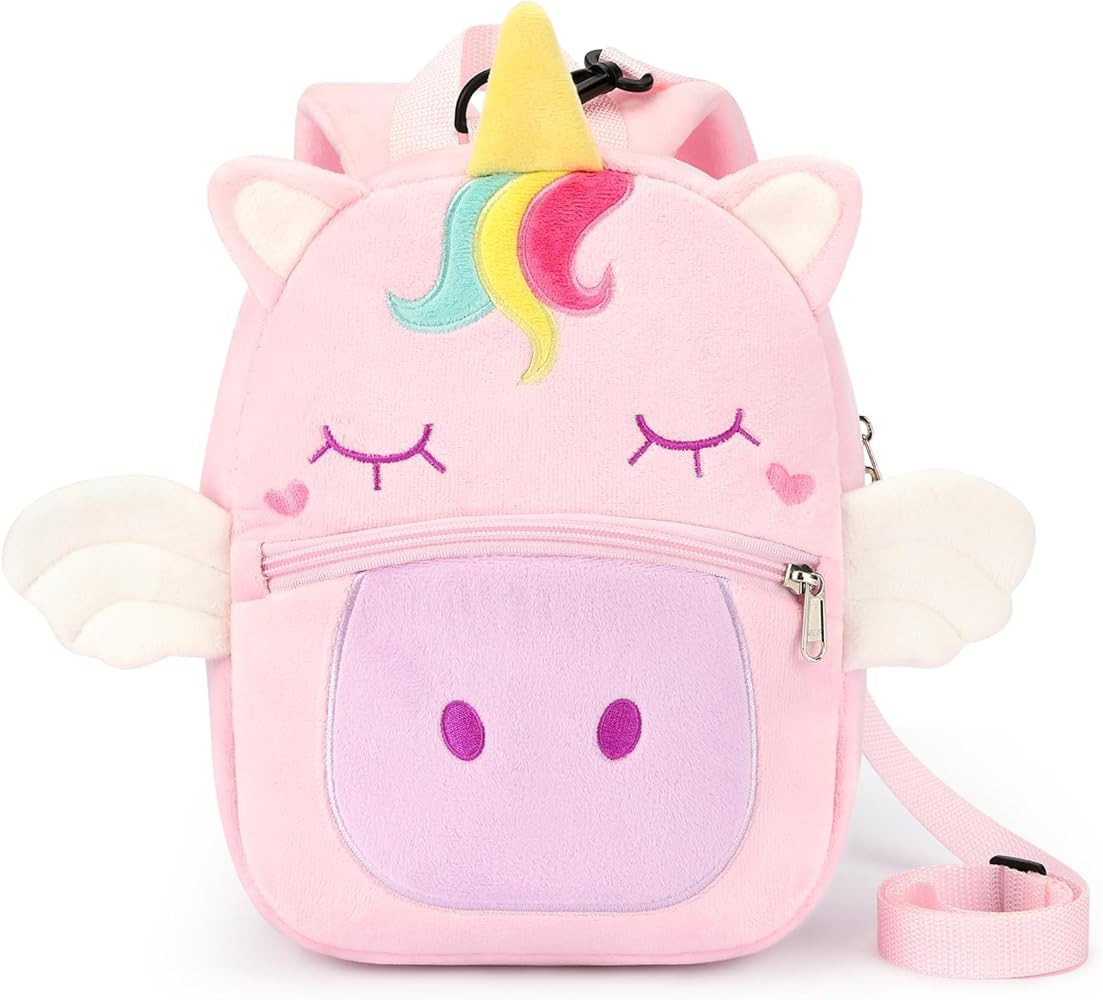 Toddler Backpacks for Girls 2-4: Plush Backpack -3D Animal Cartoon Mini Travel Bag -10 inch Toddl... | Amazon (US)